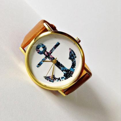 Anchor Watch, Nautical Watch, Vintage Style..