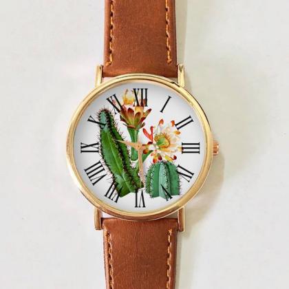 Cactus Watch, Women's Watch , Leather..