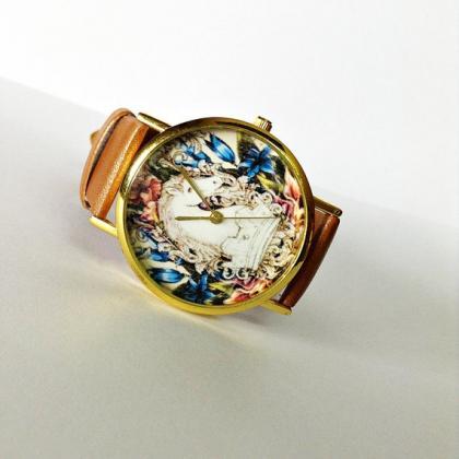 Vintage Horse Watch , Vintage Style Leather Watch,..